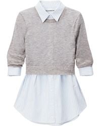 Alexander Wang - Layered-Design Logo-Embroidered Sweater - Lyst