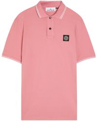 Stone Island - Tipped Cotton Slim-Fit Polo Shirt - Lyst