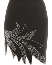 ROTATE BIRGER CHRISTENSEN - Asymmetric Embellished Mini Skirt - Lyst