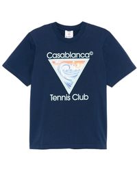 CASABLANCA - Tennis Club Icon T-Shirt - Lyst
