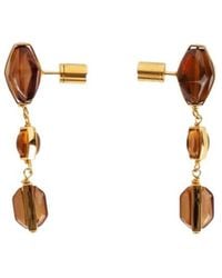 Jil Sander - Embellished Drop Earrings - Lyst