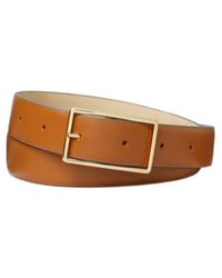 Tory Burch - Leather Rectangle-Buckle Belt - Lyst