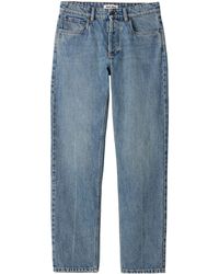 Miu Miu - Logo-Embroidered Straight-Leg Jeans - Lyst