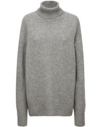 The Row - High-Necked Wool Knitted Pullover - Lyst