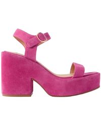 Gabriela Hearst - Iman Ribbed Suede Sandals - Lyst