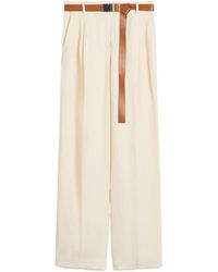 Max Mara - Studio Belted Wide Leg Trousers - Lyst