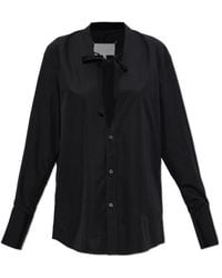 Maison Margiela - Tie-Neck Long-Sleeved Shirt - Lyst