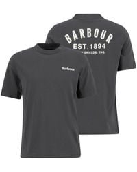 Barbour - Logo-Print T-Shirt - Lyst