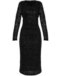 Versace Jeans Couture - Couture Lace-Detailed Long-Sleeved Dress - Lyst