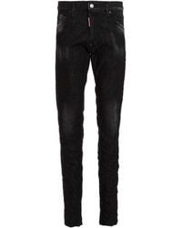 DSquared² - Distressed Tapered Leg Jeans - Lyst