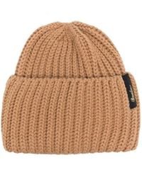 Borsalino - Logo-Patch Ribbed Virgin Wool Beanie - Lyst
