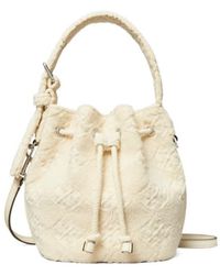 Tory Burch - T Monogram Terry Mini Bucket Bag - Lyst