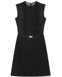Versace - Sleeveless A-Line Georgette Mini Dress - Lyst