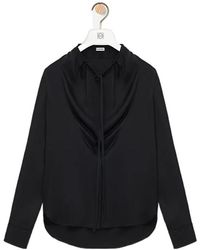 Loewe - Silk-Blend Satin Blouse - Lyst