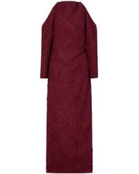 Proenza Schouler - Lina Open-Back Crinkled-Silk Maxi Dress - Lyst