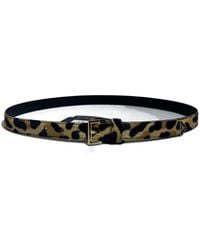 Prada - Leopard-Panel Belt - Lyst