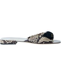 Prada - Round-Toe Flat Sandals - Lyst