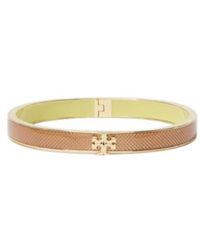 Tory Burch - Double T Medium Textured Bangle - Lyst