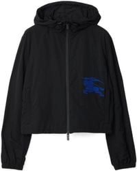 Burberry - Cropped Nylon Hooded Jacket - Lyst