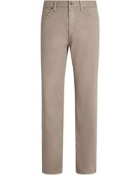 ZEGNA - Logo Patch Straight-Leg Jeans - Lyst