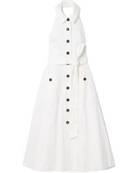 Carolina Herrera - Tie-Back Shirt Dress - Lyst