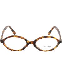 Miu Miu - Eyewear Oval-Frame Glasses - Lyst