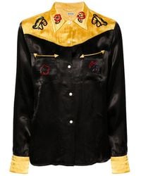 Bode - Sequin Rodeo Satin Shirt - Lyst
