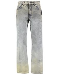 Off-White c/o Virgil Abloh - Washed Denim Straight-Leg Jeans - Lyst