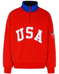 Polo Ralph Lauren - Usa Teddy Zip Sweatshirt - Lyst