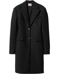Miu Miu - Single-Breasted Double Wool Coat - Lyst