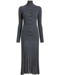Proenza Schouler - Ribbed Pleated Midi Day Dress - Lyst