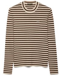 Prada - Crewneck Striped Jumper - Lyst
