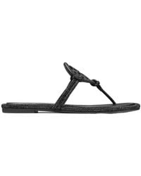 Tory Burch - Miller Pavé Embellished Thong Slippers - Lyst