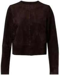 Vince - Long-Sleeve Leather Jacket - Lyst