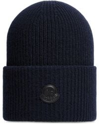 Moncler - Wool Cashmere Blend Beanie - Lyst