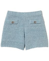 Twinset - Oval T Button-Detail Shorts - Lyst