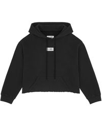 MM6 by Maison Margiela - Numbers-Motif Drawstring Hoodie - Lyst