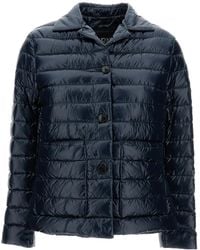 Herno - Quilted Down Jacket With Button Fastening - Lyst