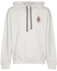 Marcelo Burlon - County Of Milan Cross Motif Embroidered Hoodie - Lyst