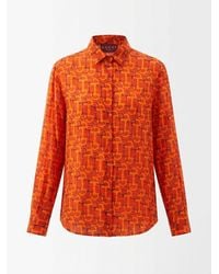 Gucci - Printed Silk Shirt, Size 48 It, Ready-To-Wear - Lyst