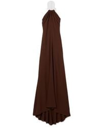 Gucci - Silk Crêpe Long Dress - Lyst