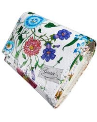 Gucci - Flora-Motif Bi-Fold Card Case - Lyst