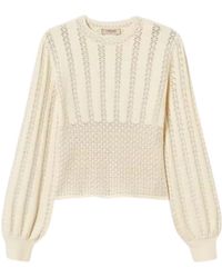 Twinset - Crew-Neck Cut-Out Knit Top - Lyst