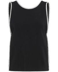 Sportmax - Afa Sequin Embellished Sleeveless Tank Top - Lyst