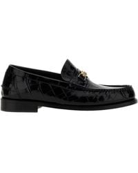Versace - Medusa Embossed Slip-On Loafers - Lyst