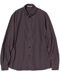AURALEE - Garment-Dyed Finx Shuttle Weather Shirt - Lyst