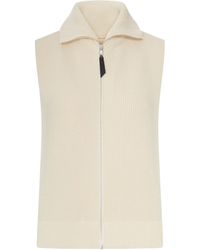 Maison Margiela - Ribbed-Knit Zip-Up Gilet - Lyst