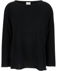 Allude - Boat Collar Long-Sleeved Knitted Pullover - Lyst