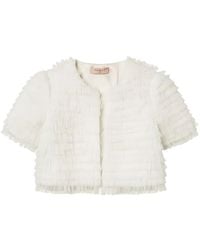 Twinset - Pleated Cropped Jacket - Lyst