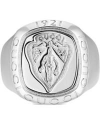 Gucci - Crest Signet Ring - Lyst
